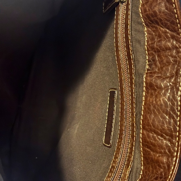 Vintage Cole Haan Messenger Bag, Dark Brown Leather - Picture 10 of 10